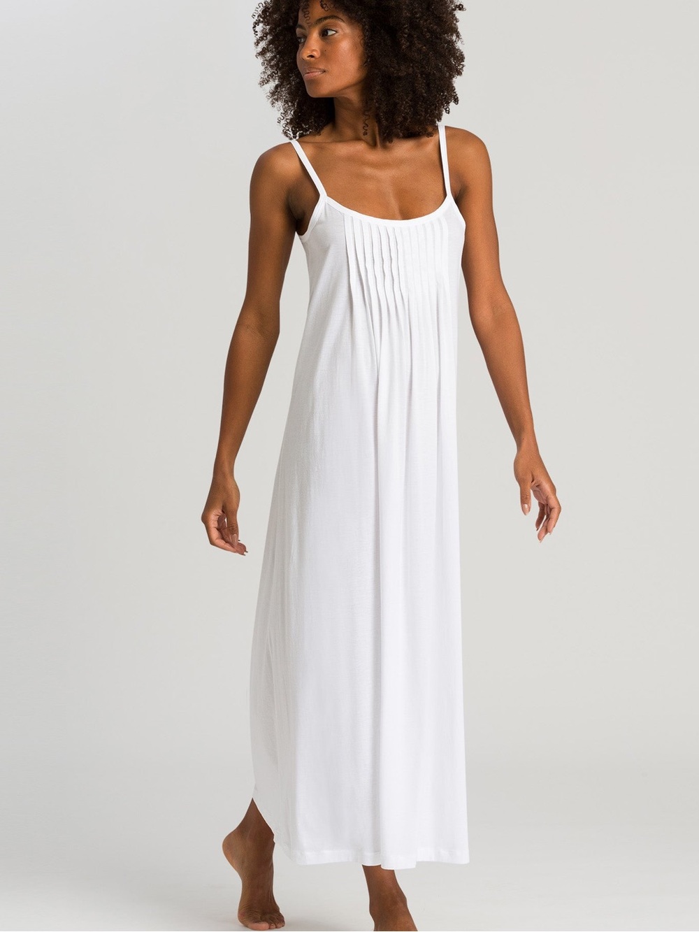 HANRO Juliet Pleated Cotton Chemise Nightgown XS